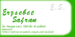 erzsebet safran business card