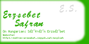 erzsebet safran business card